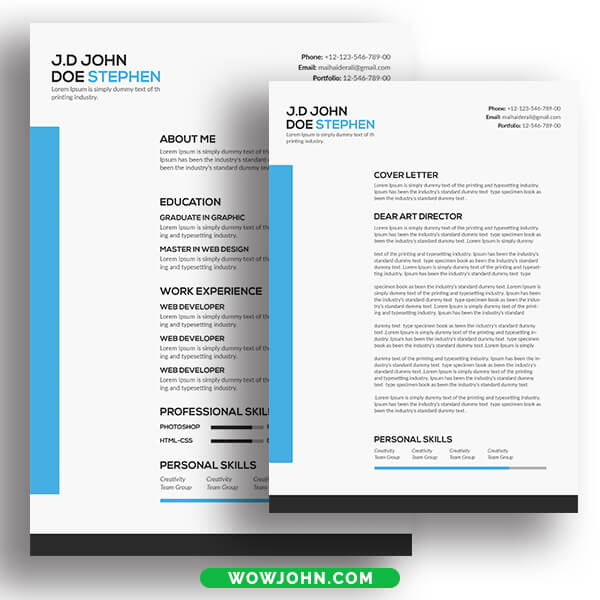Professional Resume Cv Template Ms word