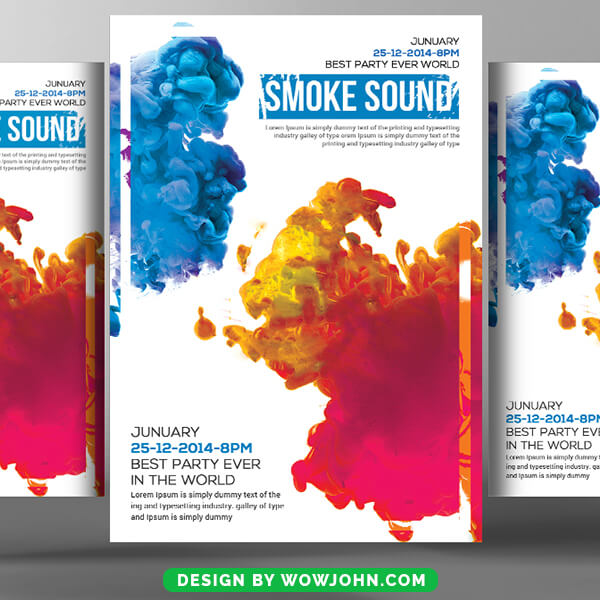 Free Smoke Flyer Template Psd Download