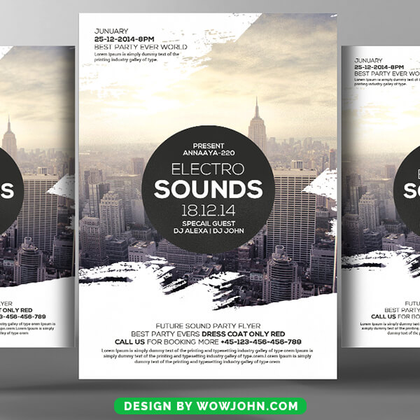 Electro Flyer Psd Free Download