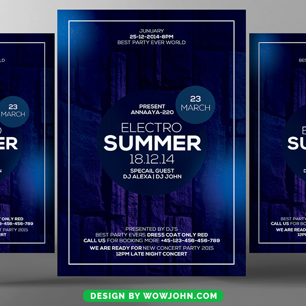 Free Concert Flyer Template PSD Download