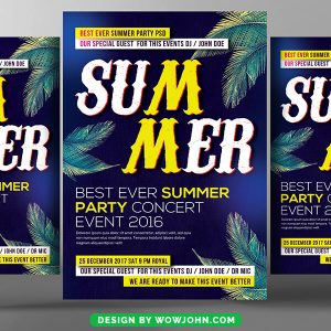 Summer Event Flyer Template Free