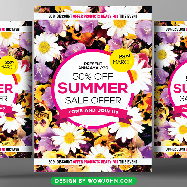 Summer Product Sales Flyer Template Free