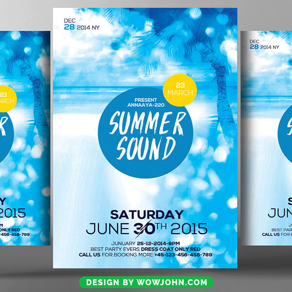 Summer Party Flyer Template Free Download