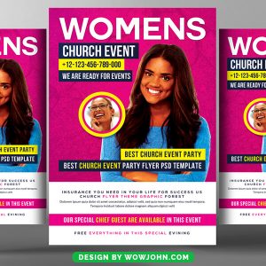 Free Women's Bible Study Flyer Psd Template