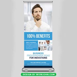 Free Mining Company Roll Up Banner Psd Template