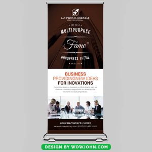 Free Church Roll Up Banner Psd Template