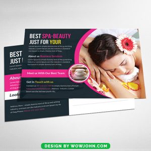 Free SPA Beauty Postcard Psd Template