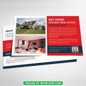 Free Just Listed Real Estate Postcards Psd Template
