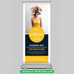 Free Accounting Roll Up Banner Psd Template