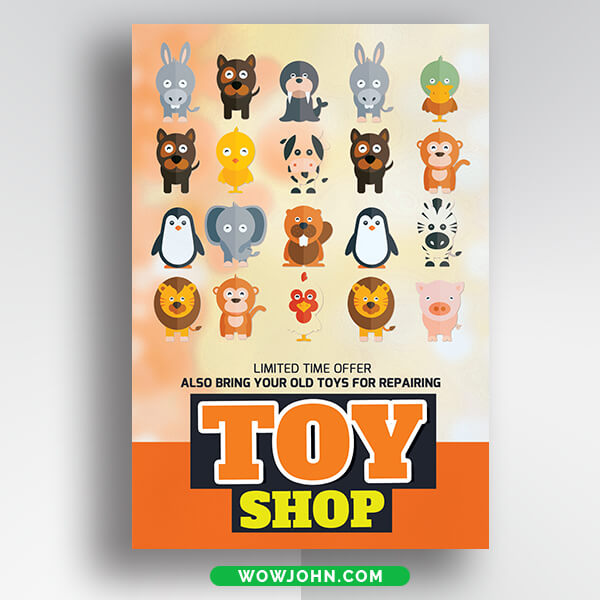 Free Toy Shop Card Psd Template