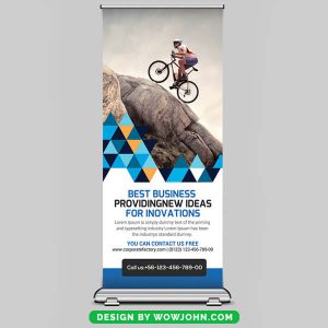 Free Construction Roll Up Banner Psd Template