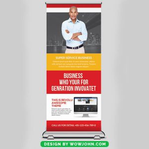 Free Education Roll Up Banner Psd Template