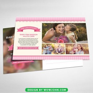 Free Baby Announcement Invitation Card Psd Template