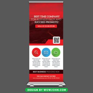Free Non Profit Roll up Banner Psd Template