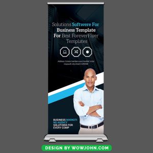 Free Automotive Transportation Roll Up Banner Psd Template