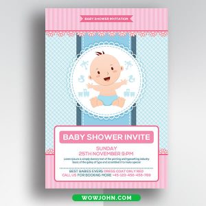 Free Baby Shower Invitation Card Psd Templates