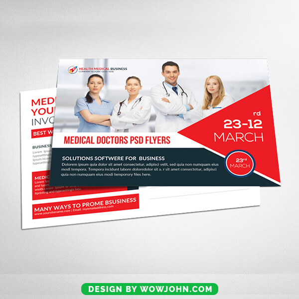 Free Medical Doctor Postcard Psd Template