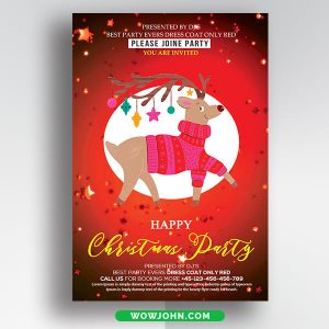 Free Christmas and New Year Card Psd Template