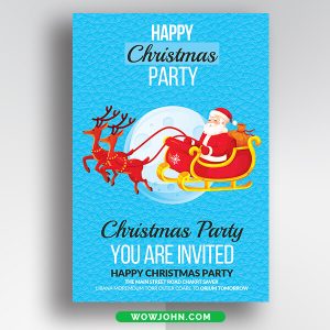 Free Digital Christmas Card Psd Template