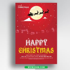 Free Happy Christmas Card PNG Images Psd Template