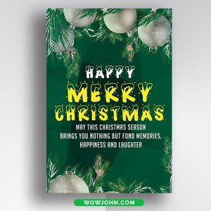 Free Printable Christmas Greeting Card Psd Template