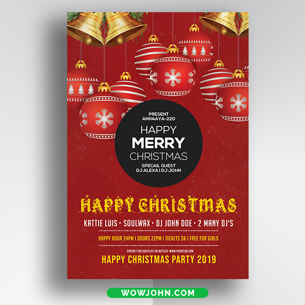 Free Creative Christmas Card Template Psd Download