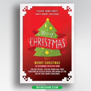 Free E Christmas Cards Psd Template Vector