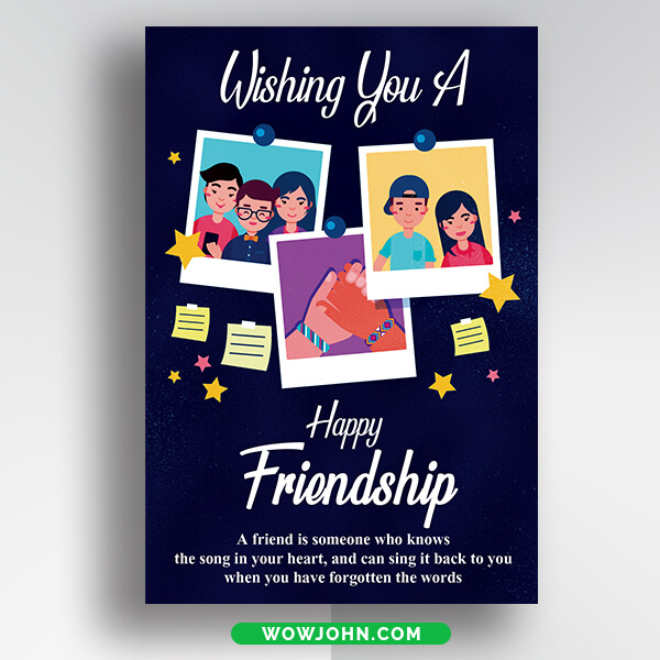 National Friendship Day Psd Card Template