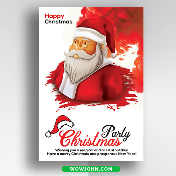Free Santa Christmas Card 2021 Psd Template