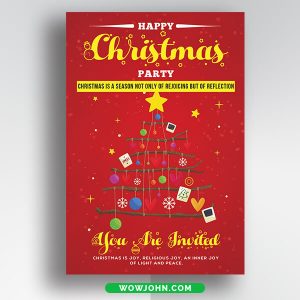 Free Holiday Christmas Card Template PSD Download