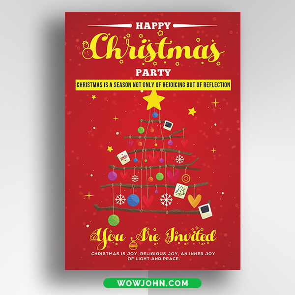 Free Holiday Christmas Card Template PSD Download