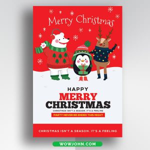Free Charity Christmas Card Psd Template Design