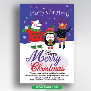 Free Retro Santa Greeting Card Psd Template