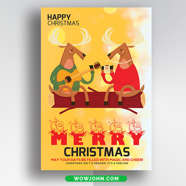 Free Family Christmas Card Psd Template