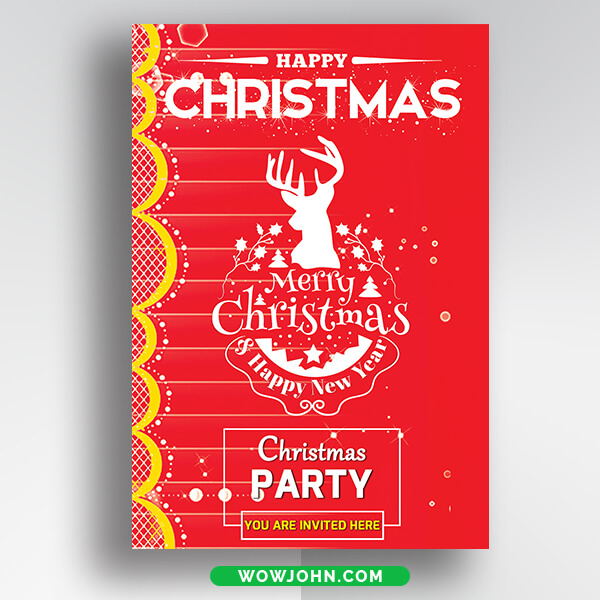Free Christmas and Winter Holidays Greeting Cards Psd Template