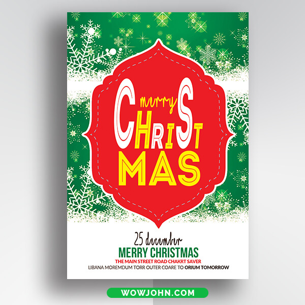 Free Watercolor Christmas Greeting Card Psd Template