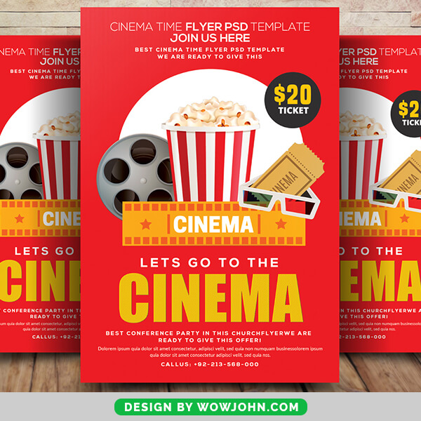 Free Movie Theater Flyer Psd Template
