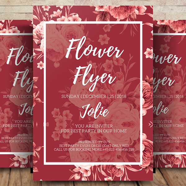 Free Flower Flyer Psd Template