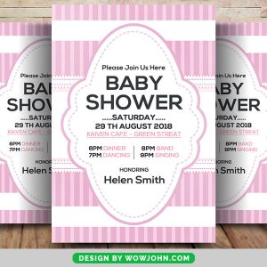 Free Baby Shower Invite Card Psd Flyer Template