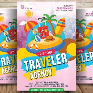 Free Tourist Travel Flyer Psd Template