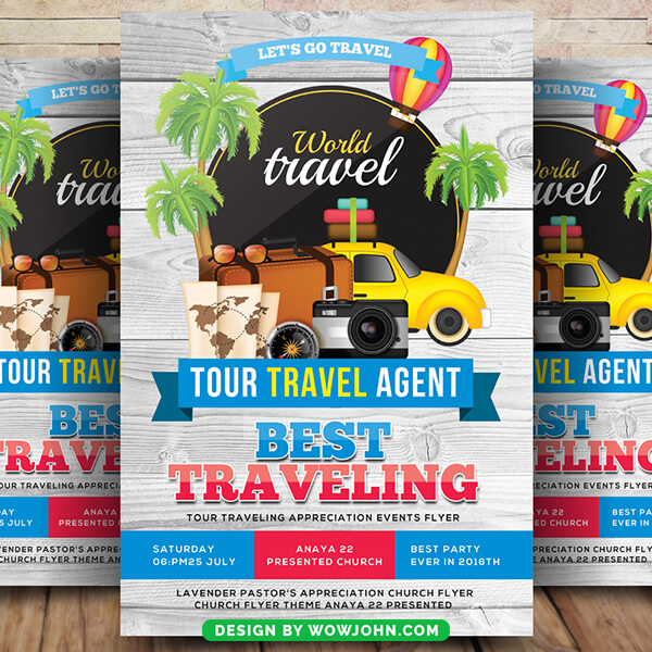 Free Tour Travel Agent Flyer Psd Template