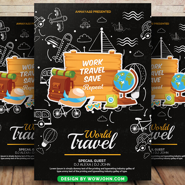 Free Holiday Tour Travel Flyer Psd Template