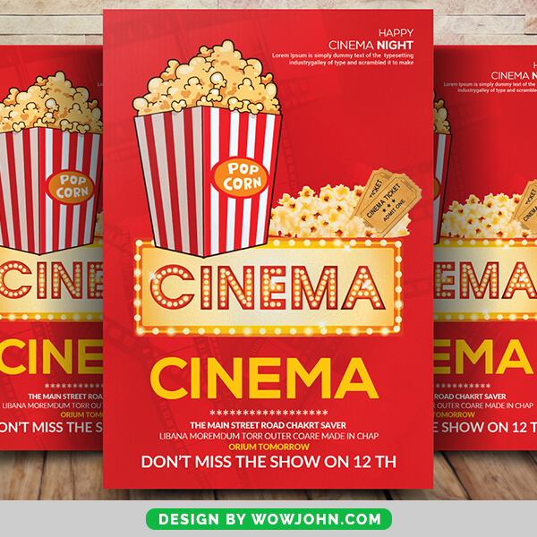 Free Movie Cinema Psd Flyer Template