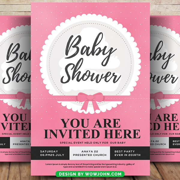 baby shower invitation card template free download