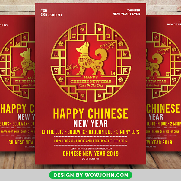 2022 Chinese New Year Sale Flyer Psd Template