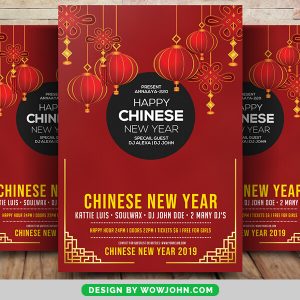 Free Chinese New Year Event Flyer Psd Template