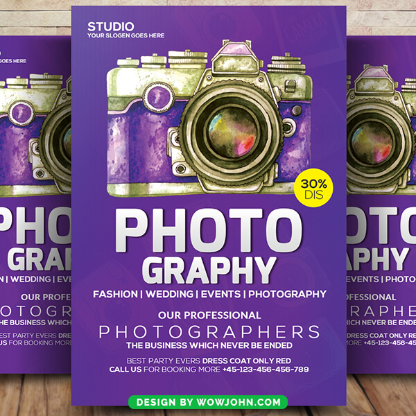 Free Collage Photography Flyer Psd Template
