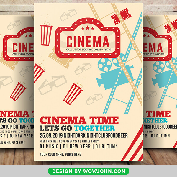 Cinema Film Poster Flyer Free Psd Template