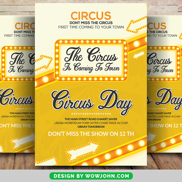 Circus Flyer Template Free Psd Download