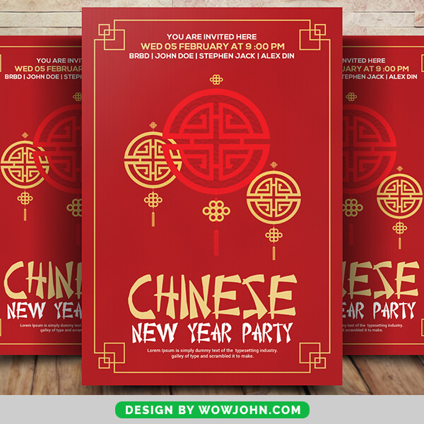 Free 2022 Chinese New Year Poster Flyer Psd